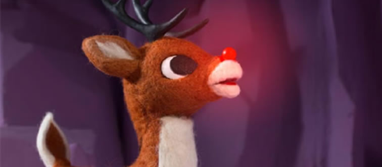 Plate up this memory: who is the famous, glowing-nosed reindeer that leads the way for Santa’s winter flight?