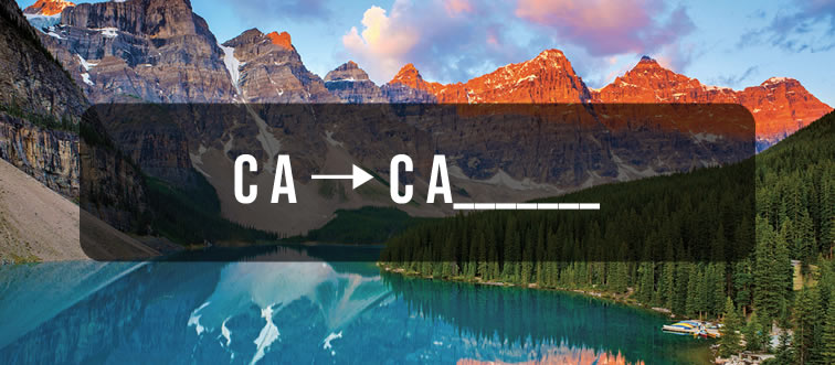 Can you guess the country from this quick code? C A → C A_______